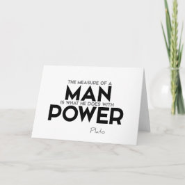 Cartão Platão: Medida de homem, potência