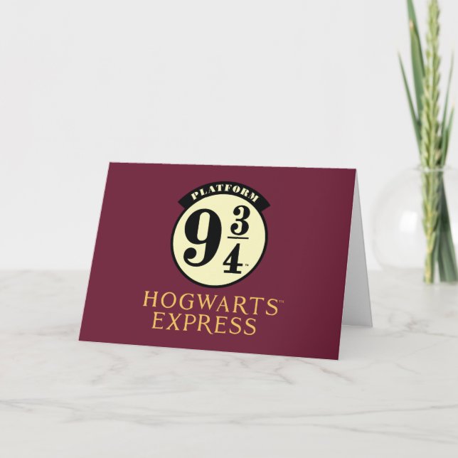 Cartão Platform 9 3/4 HOGWARTS™ EXPRESS Icon (Frente)