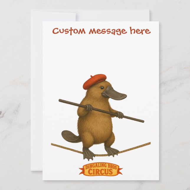 Cartão Plato platypus tightrope walker (Frente)