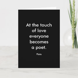 Cartão Plato Quote; The Touch Of Love