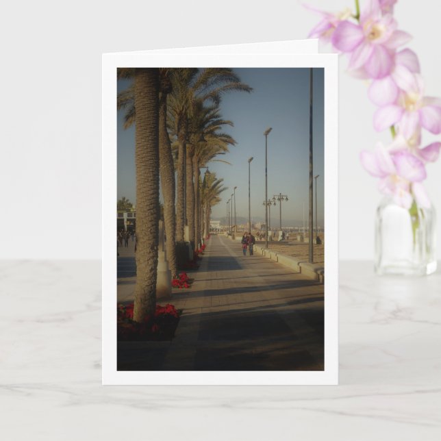 Cartão Playa de la Malvarrosa de Valência (Orquídea)