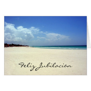 Cartão playa jubilación