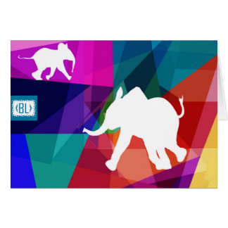 Cartão Playful baby elephant horizontal card