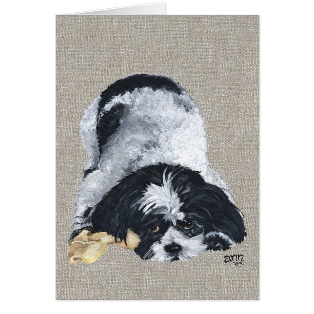Cartão Playful Shih Tzu (Frente)