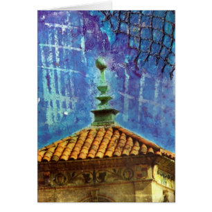 Cartão Plaza Building Mixed Media Collage