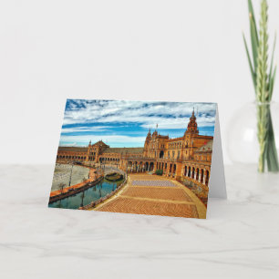 Cartão Plaza de Espana, Sevilha. Espanha