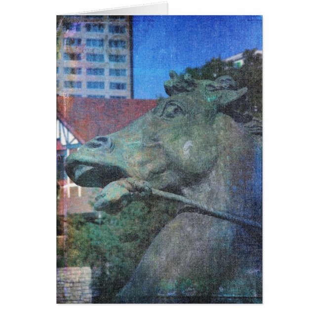 Cartão Plaza Horse Fountain Detalhes Todas as Ocasiões (Frente)