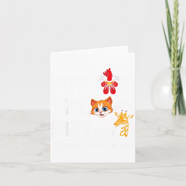 Cartão Please Tell Me You Have A Giraffe Funny Quote  (Frente)