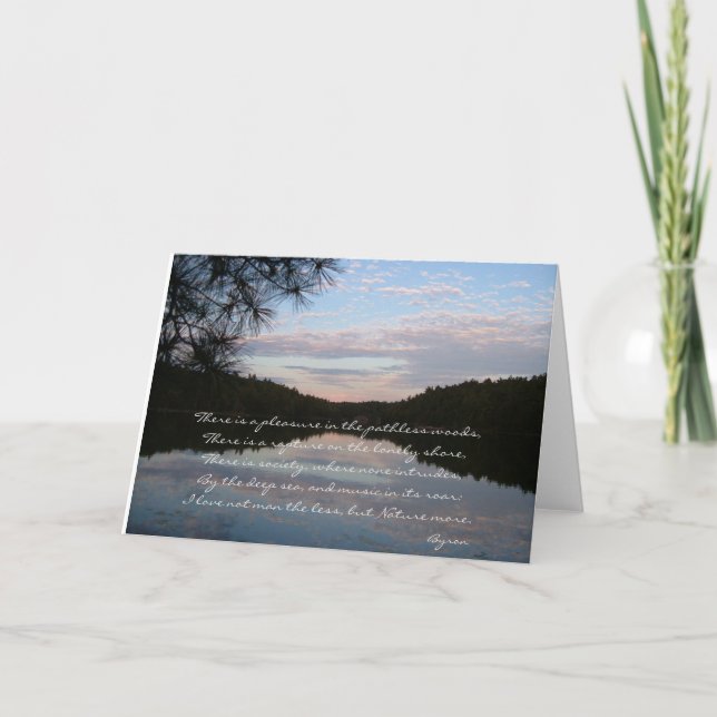 Cartão 'Pleasure in the pathless woods' Greeting Card (Frente)