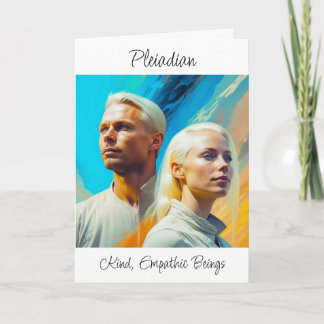 Cartão Pleiadianos Corrida Extraterrestre de Alienígenas