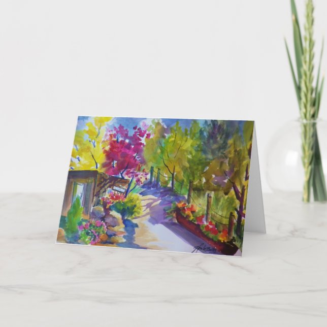 Cartão Plein Air View from My Art Studio ~ Greeting Card (Frente)