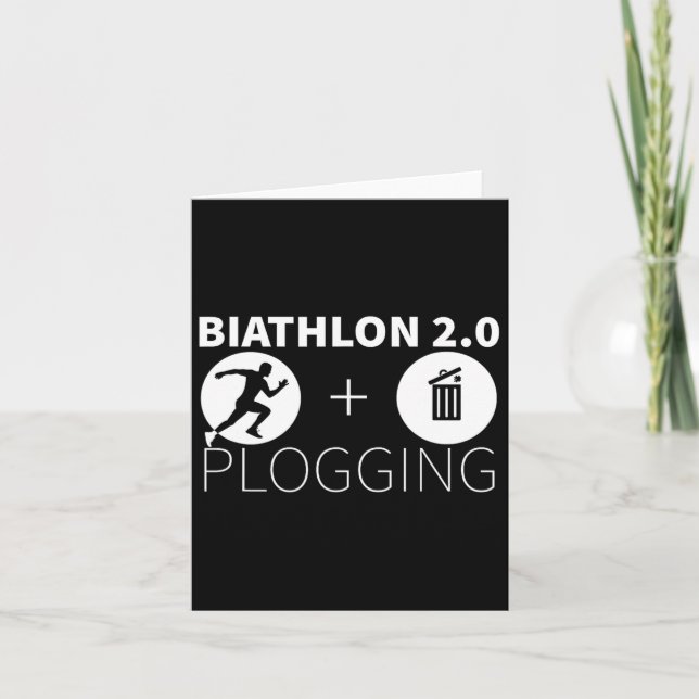 Cartão Plogging Biatlo 2.0 Corrida e Proteção Ambiental P (Frente)