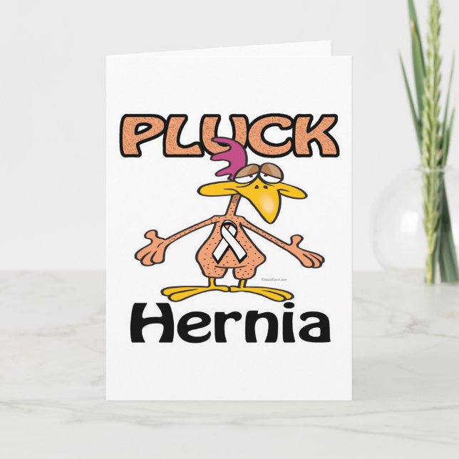Cartão Pluck Hernia Awareness Design (Frente)