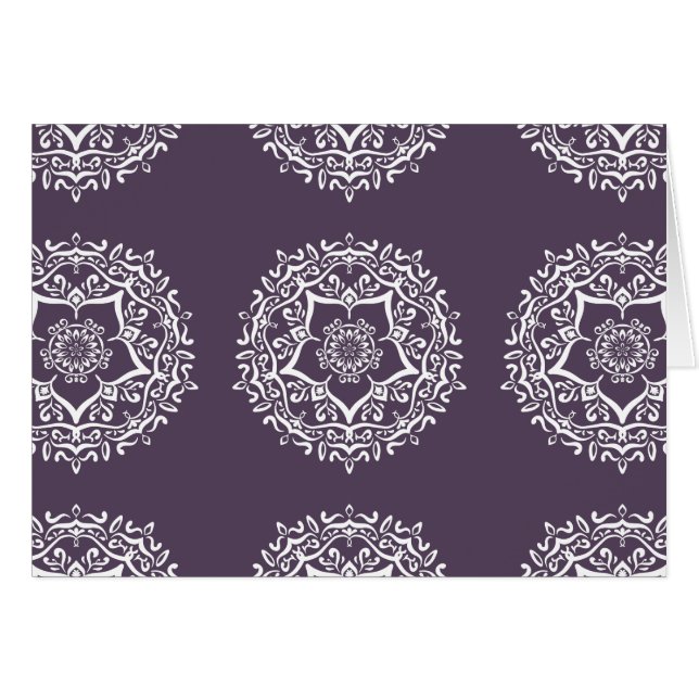 Cartão Plum Mandala (Frente Horizontal)