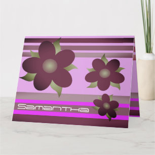 Cartão Plum Purple Floral