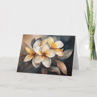 Cartão Plumeria de ouro
