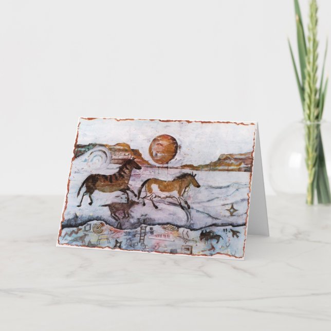 Cartão PMACarlson Horse Petroglyphs Card (Frente)