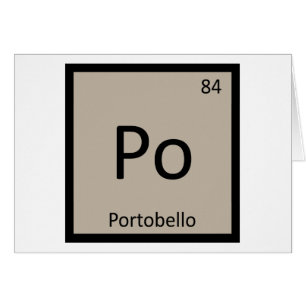 Cartão Po - Tabela Periódica da Química do Cogumelo Porto