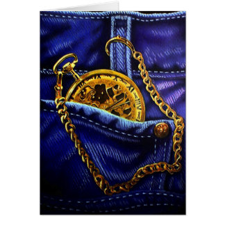 Cartão Pocketwatch Dourado