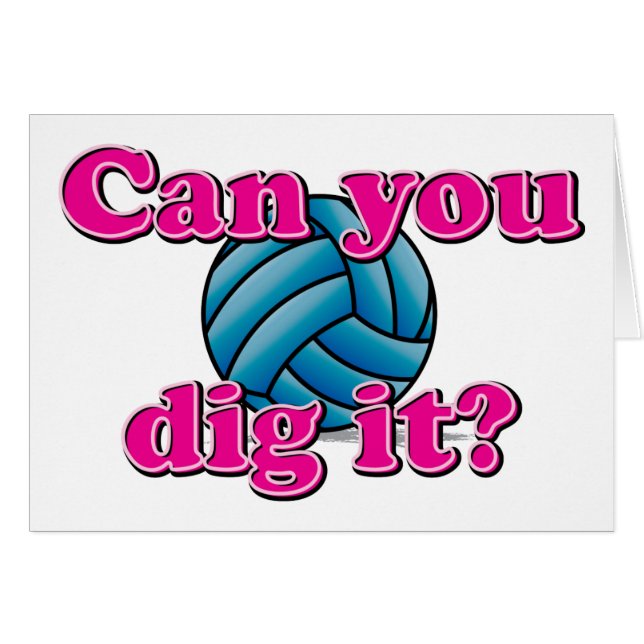 Cartão Pode você escavá-lo? Voleibol! (Frente Horizontal)