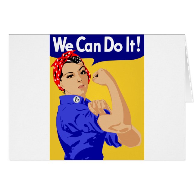 Cartão Podemos Fazer Isso! Rosie The Riveter WII Poster (Frente Horizontal)
