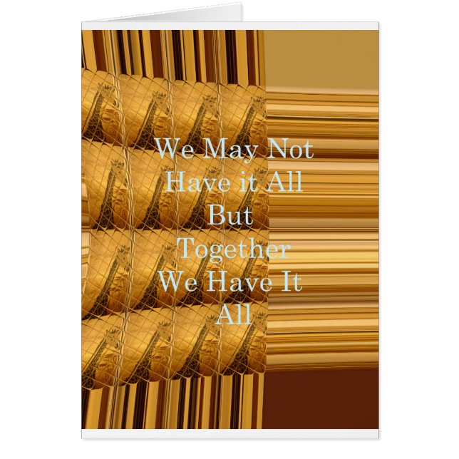 Cartão Podemos não ter tudo Girafa Safari Hakuna Mata (Frente)