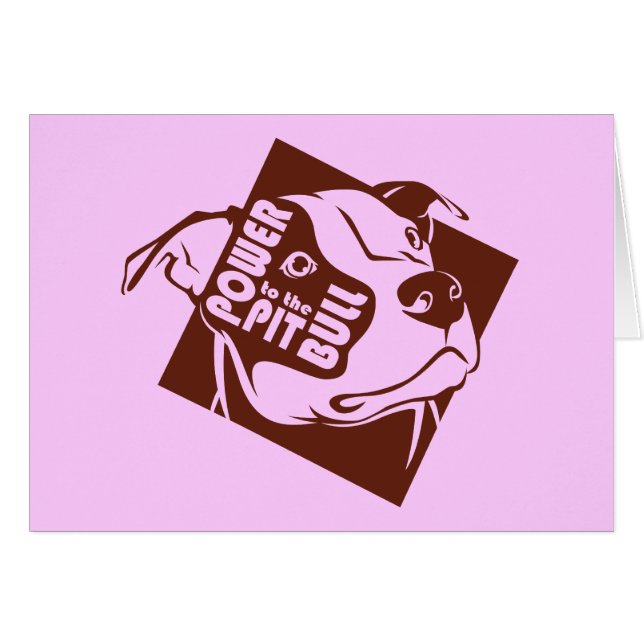 Cartão Poder ao pitbull (Frente Horizontal)
