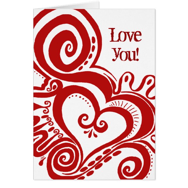 Cartão Poder do coração - vermelho (Frente)