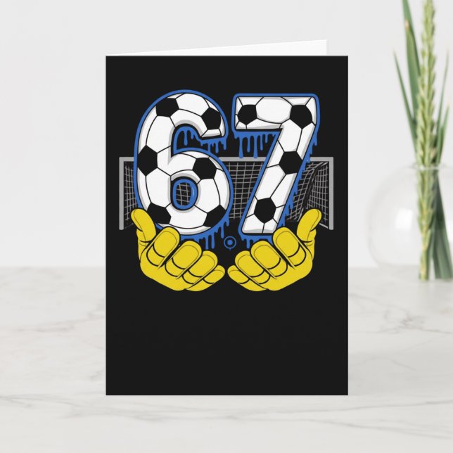 Cartão Poderosa Energia de Futebol Elétrico Número 67 (Frente)