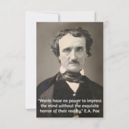 Cartão Poe sobre o poder das palavras