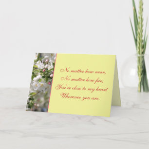 Cartão Poem and Blossoms Greeting Card