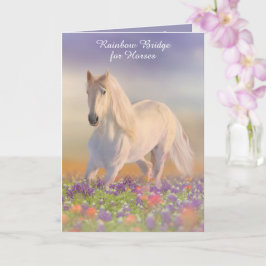 Cartão Poem Rainbow Bridge for Horses Sympathy