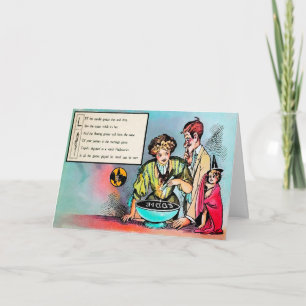 Cartão Poema 3 de Halloween vitoriano