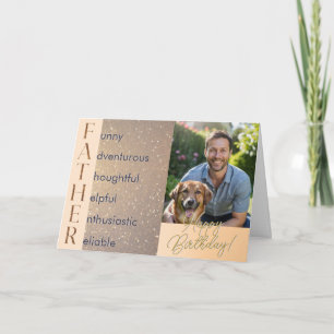 Cartão Poema Acróstico de Foto Personalizado Moderno para