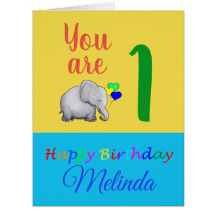 Cartão Poema colorido personalizado do primeiro