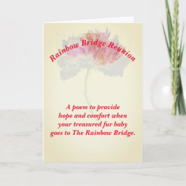 Cartão Poema: Conforto Para Perda De Animais De Companhia