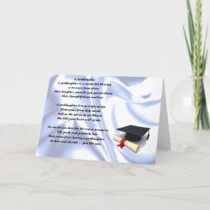Cartão Poema da afilhada da graduação