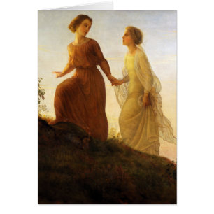 Cartão Poema da alma na montanha por Louis Janmot