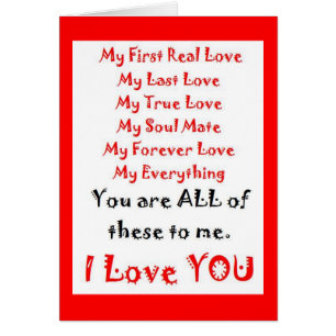 Cartão Poema de Amor para sempre