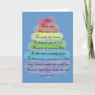 Cartão Poema de "Amor" Presentes Artes Card Design Árvore