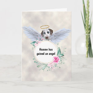 Cartão Poema de asas de anjo de cão Dalmaciano