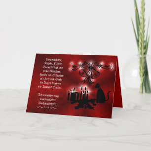 Cartão Poema de Natal Alemão, Adicione seu Texto