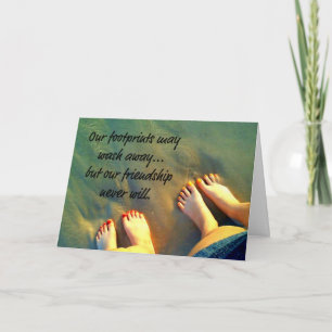 Cartão Poema dos Amigos da Praia Forever