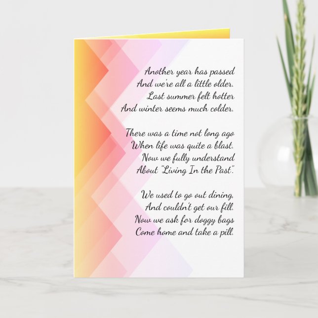 Cartão Poema Envelhecendo (Frente)