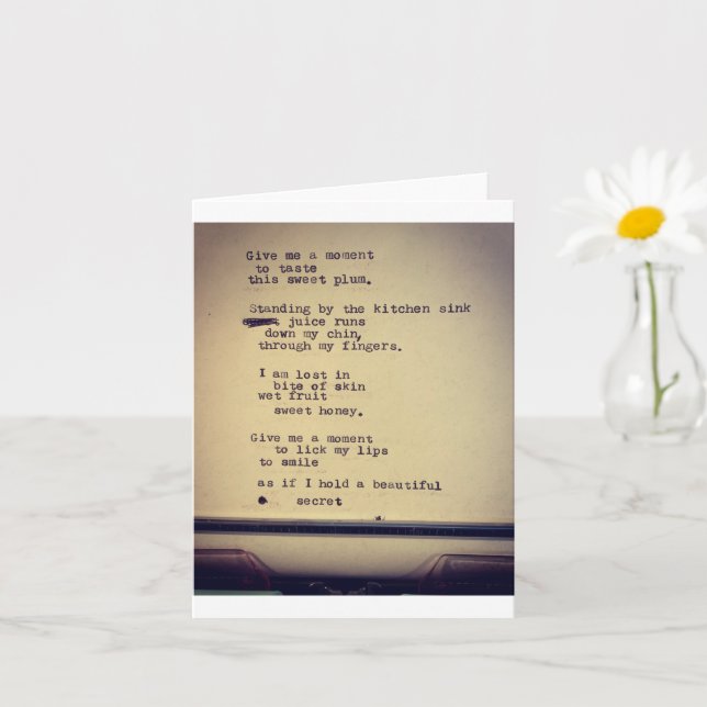 Cartão poema minúsculo (Planta pequena)