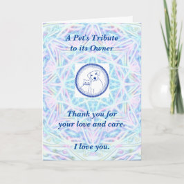 Cartão Poema: O amor de um animal de estimação pelo seu d