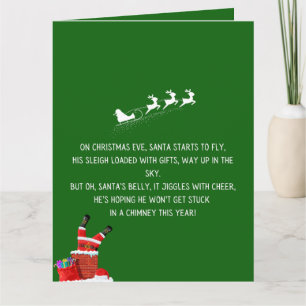 Cartão Poemas Engraçados de Natal sobre Papai Noel dos De