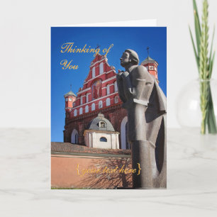 Cartão Poet Adomas Mickevicius, Vilnius - Thinking of You