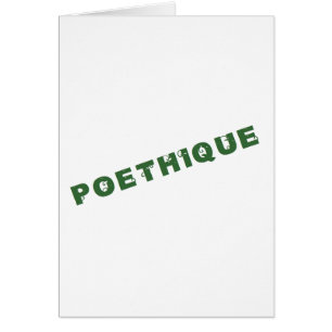 Cartão poéthique verde