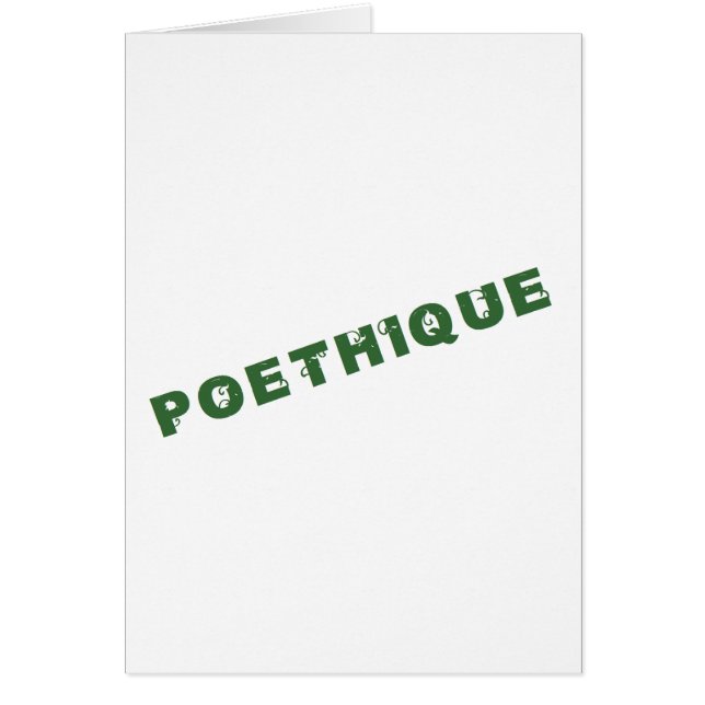 Cartão poéthique verde (Frente)